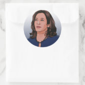 Sticker Rond Vice-Président Kamala Harris (Sac)