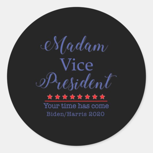 Sticker Rond Vice-Président Kamala Harris (Devant)