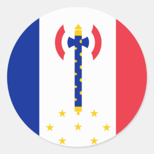 Sticker Rond Vichy, drapeau de la France