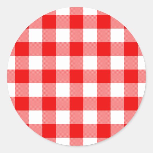 Sticker Rond Vichy rouge (Devant)
