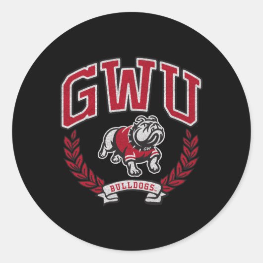 Sticker Rond Victoire des Bulldogs de Gardner-Webb Runnin (Devant)