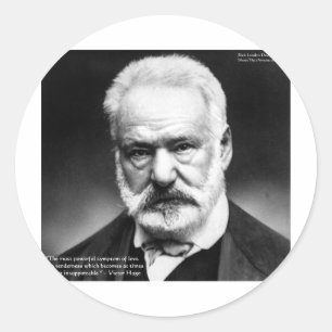 Sticker Rond Victor Hugo "Tendresse" Citation Cadeaux Mugs Cart