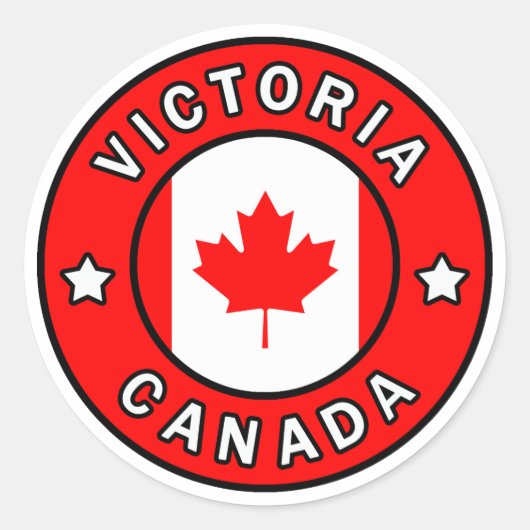 Sticker Rond Victoria Canada (Devant)