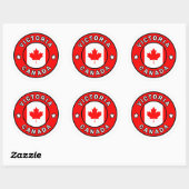 Sticker Rond Victoria Canada (Feuille)