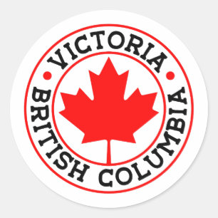 Sticker Rond Victoria Colombie-Britannique Souvenir Canadien