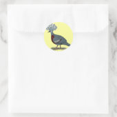 Sticker Rond Victoria Crowne Pigeon (Sac)