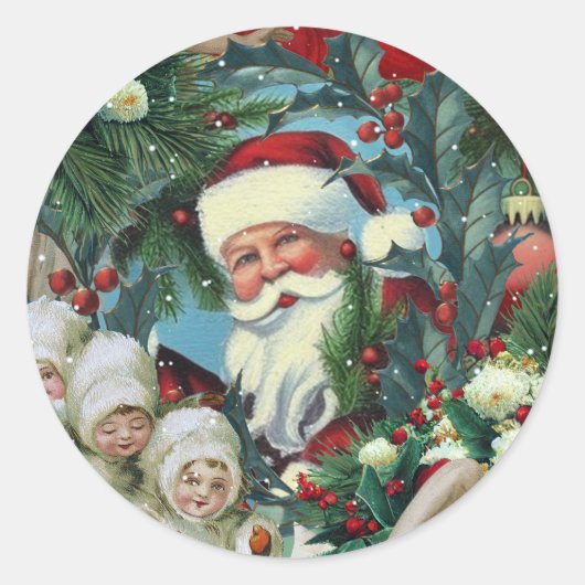 Sticker Rond Victorian Christmas Portrait (Devant)