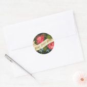 Sticker Rond Victorian Home Sweet Home Roses (Enveloppe)