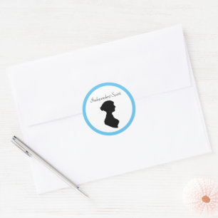 Sticker Rond Victorian Regency Femme Silhouette Art indépendant