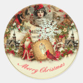 Sticker Rond Victorian Yuletide Treasures Collage (Devant)
