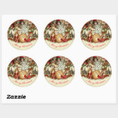 Sticker Rond Victorian Yuletide Treasures Collage (Feuille)