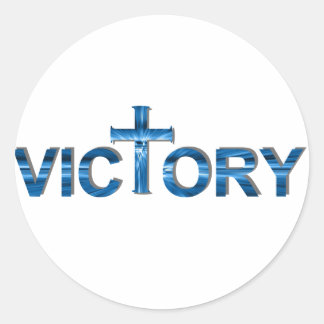Sticker Rond Victory Ombre bleu.