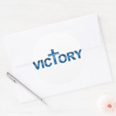 Sticker Rond Victory Ombre bleu. (Enveloppe)