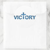 Sticker Rond Victory Ombre bleu. (Sac)