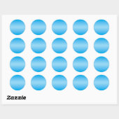 Sticker Rond Vide azur et bleu bébé dégradé (Feuille)