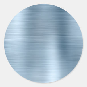 Sticker Rond Vide métallisé bleu clair