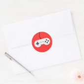 Sticker Rond Vidéo Game Controller Icon Adhésif (Enveloppe)