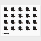 Sticker Rond Vidéo vintage (Feuille)