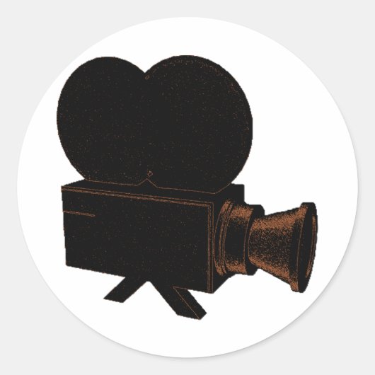 Sticker Rond Vidéo vintage (Devant)
