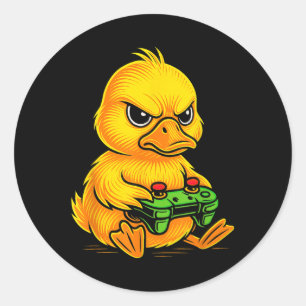 Sticker Rond Vidéogames Joueur Joueur Jeu Animal Boys Gi
