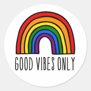 Sticker Rond Vidéos Rainbow