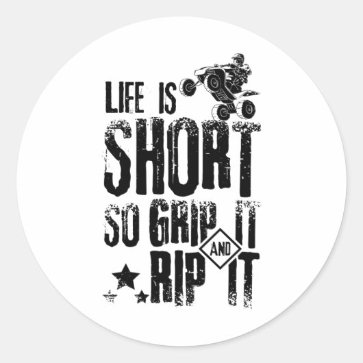 Sticker Rond Vie Atv Quad (Devant)