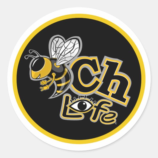 STICKER ROND VIE DE PLAGE (Devant)
