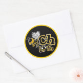 STICKER ROND VIE DE PLAGE (Enveloppe)