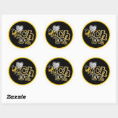 STICKER ROND VIE DE PLAGE (Feuille)