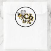 STICKER ROND VIE DE PLAGE (Sac)