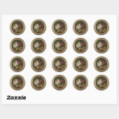Sticker Rond Vie morte avec Fleurs et Fruits, art (Feuille)