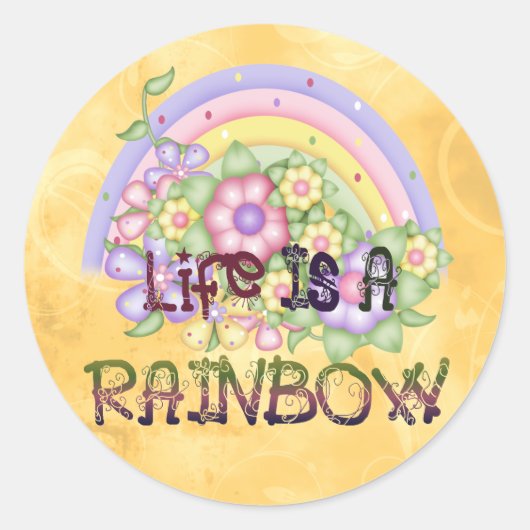 Sticker Rond Vie Rainbow (Devant)
