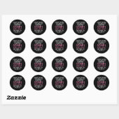 Sticker Rond Vieille Dame Cranky En Croissance (Feuille)
