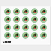 Sticker Rond Vieille École (Feuille)