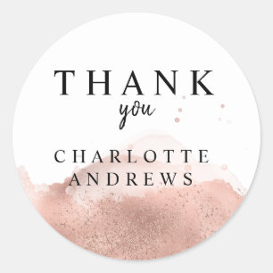 Sticker Rond Vielen Dank ! Salon Moderner RosegoldKlassische