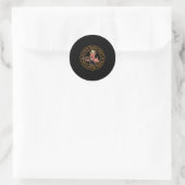 Sticker Rond Vielles Rangées Fumer Viandes Et Clapper Les Cheek (Sac)