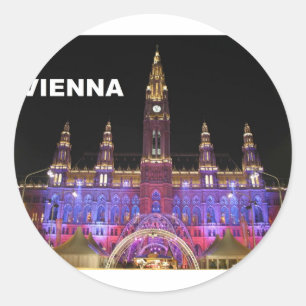 Sticker Rond Vienne Rathaus Eistraum
