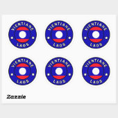 Sticker Rond Vientiane Laos (Feuille)