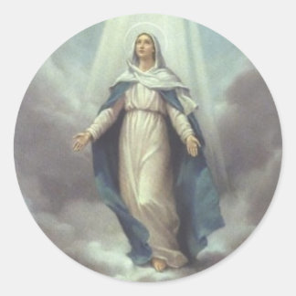 Sticker Rond Vierge au Ciel