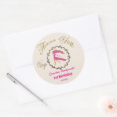 Sticker Rond Vierge boisée en or foncé Zodiac (Enveloppe)