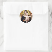Sticker Rond Vierge des Lilies, William-Adolphe Bouguereau (Sac)