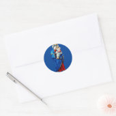 Sticker Rond Vierge Marie avec bébé Jésus (Enveloppe)