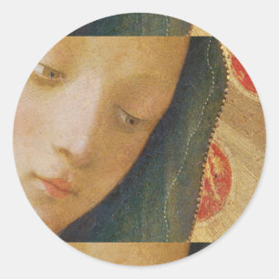 Sticker Rond Vierge Marie béni