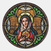 Sticker Rond Vierge Marie Enveloppe Cardière Vierge Vierge (Devant)