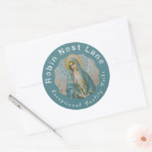 Sticker Rond Vierge Marie Lily (Enveloppe)