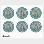 Sticker Rond Vierge Marie Lily (Feuille)