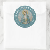 Sticker Rond Vierge Marie Lily (Sac)
