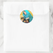 Sticker Rond Vierge Marie Madonna & Bumble Bee (Sac)