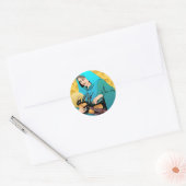 Sticker Rond Vierge Marie Madonna & Bumble Bee (Enveloppe)