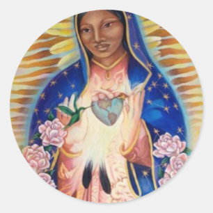 Sticker Rond Vierge Marie - Notre-Dame De Guadalupe